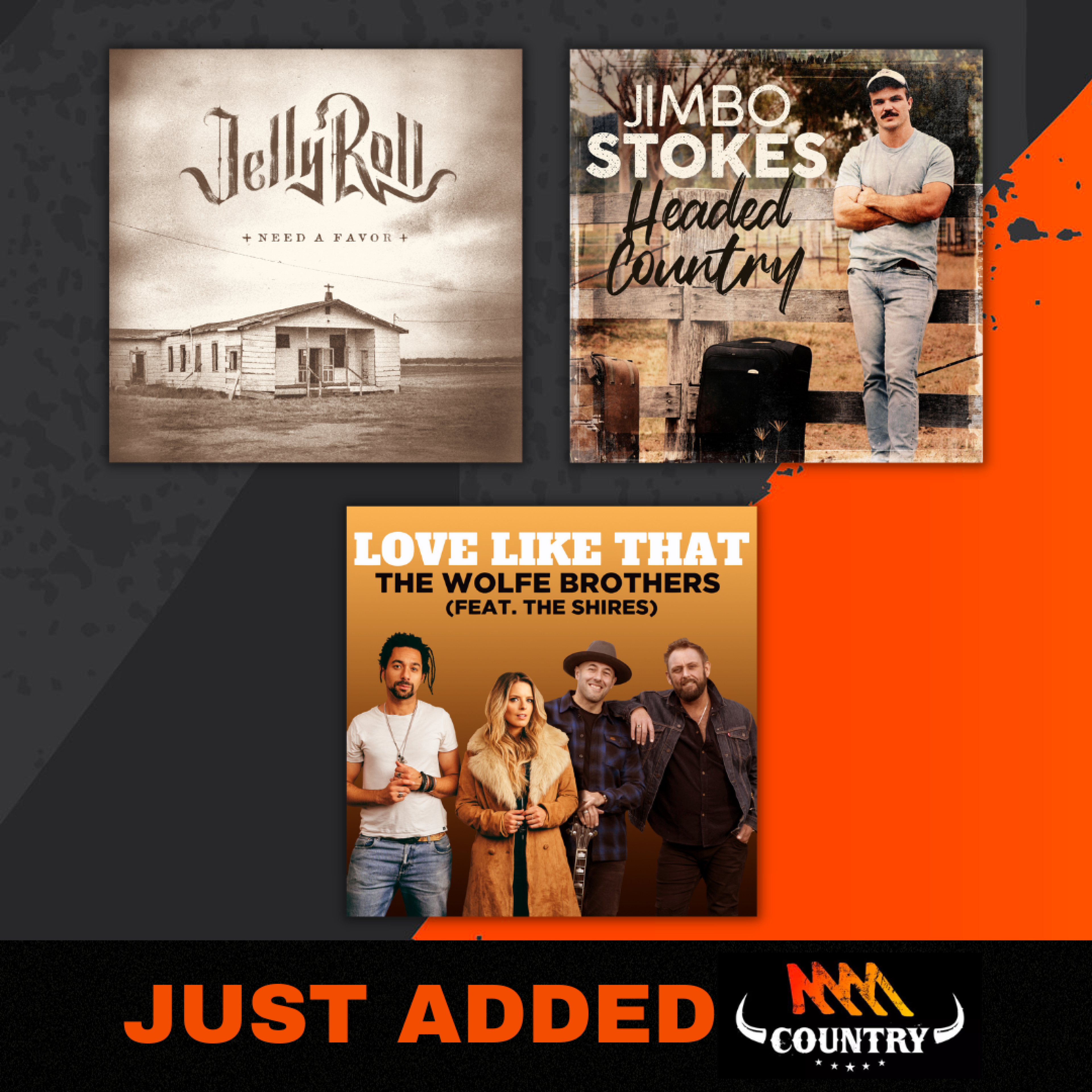 Jelly Roll, Jimbo Stokes & The Wolfe Brothers added to Triple M Country