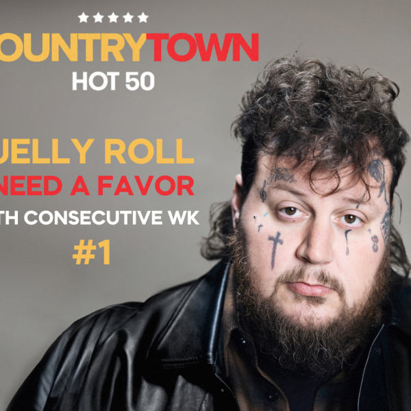 For the 4th week in a row, Jelly Roll maintains its top position on the CountryTown National Airplay Chart