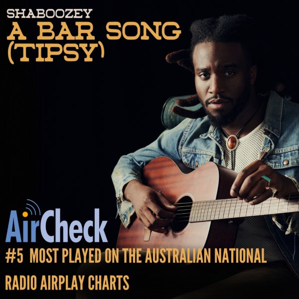 Shaboozey - "A Bar Song (Tipsy)" #5 most played song on the Australian National Radio Airplay Charts