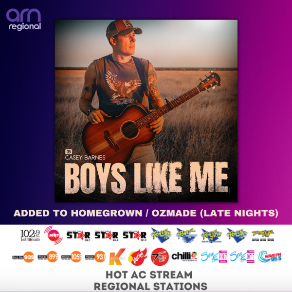 Casey Barnes - "Boys Like Me" Added to 