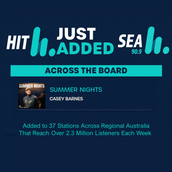 Casey Barnes - "Summer Nights" Added ATB to the HIT Regional Network