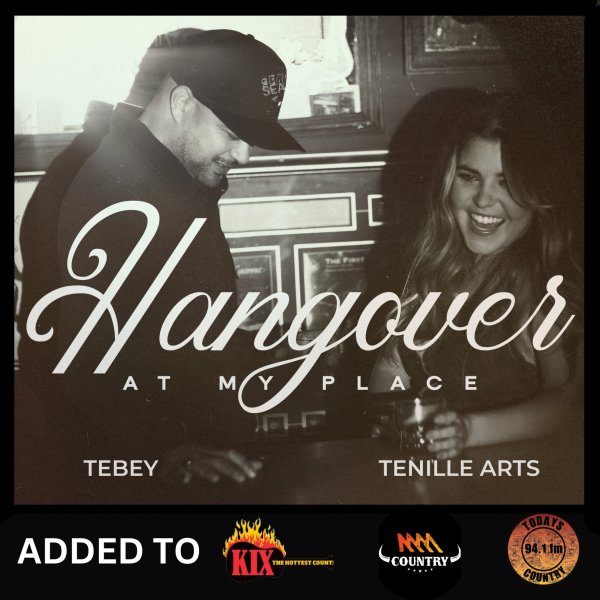 Tebey & Tenille Arts - "Hangover At My Place" Added to Australian Country Radio